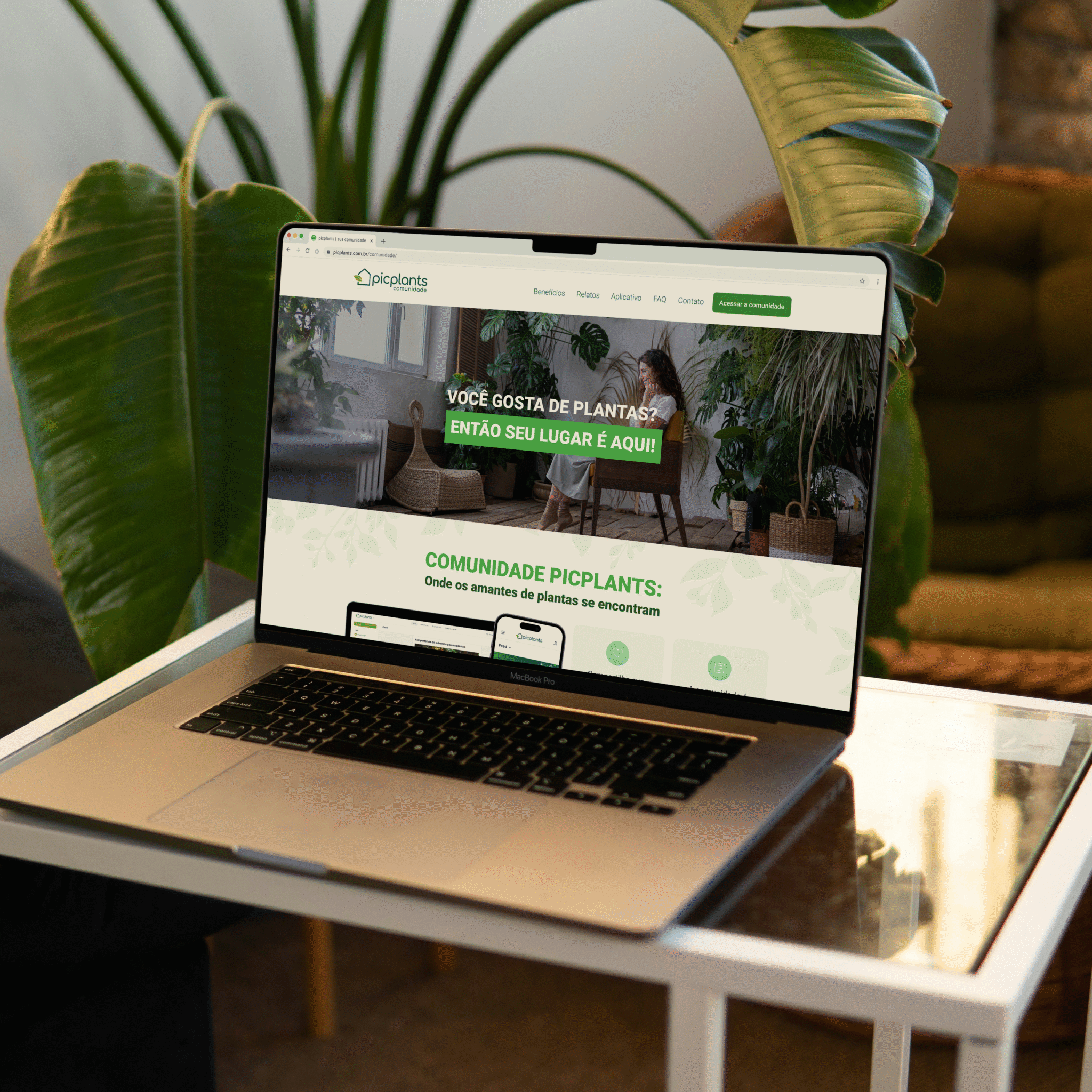 Landing page para Comunidade PicPlants